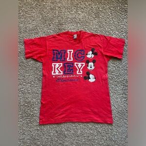 Disney T-Shirt Mickey Mouse Unlimited Jerry Leigh‎ Red One Size Fits All